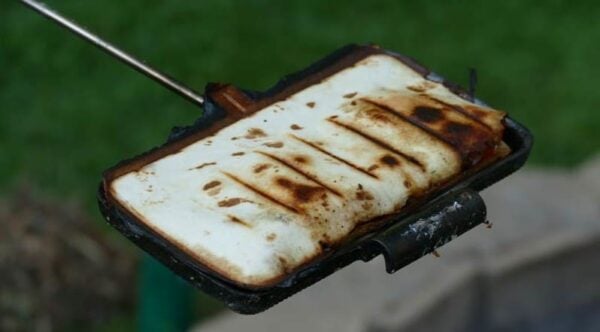 25 Make Ahead Camping Meals to Feed Your Whole Family 8 Completed Pie Iron Philly Cheese Steak
