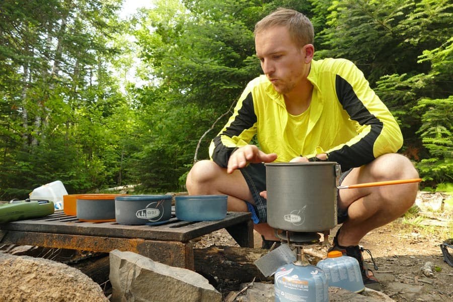 Lightweight Cooking With GSI Pinnacle Dualist & GSI Glacier Stainless Dualist 1 Preparing our meals on our GSI gear.