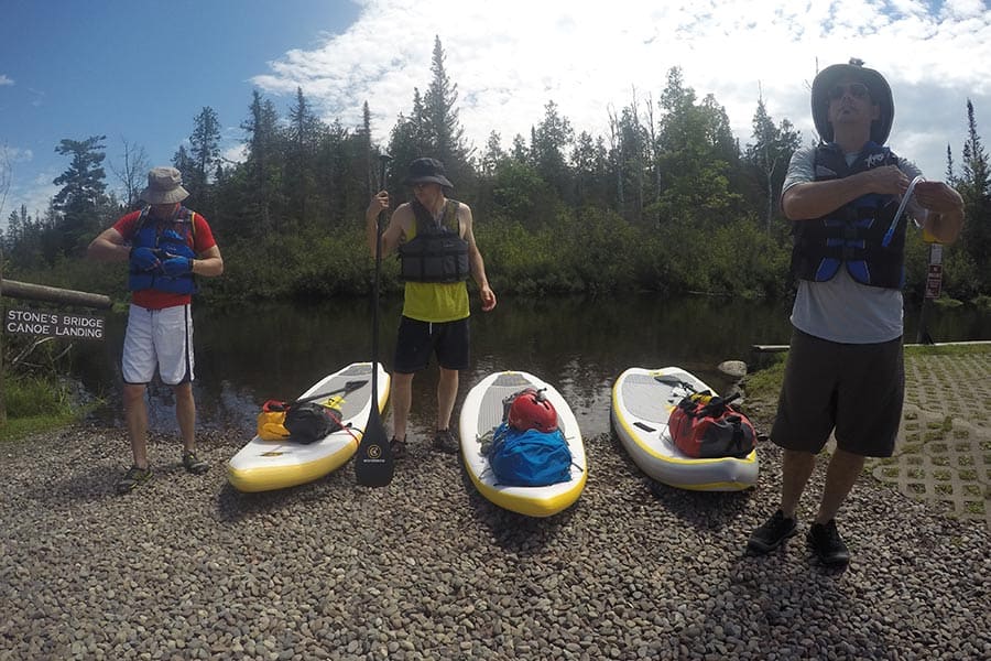 Packing our gear on our iSUP boards