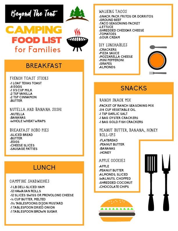 Camping Food Ideas for Families-01 - Beyond The Tent