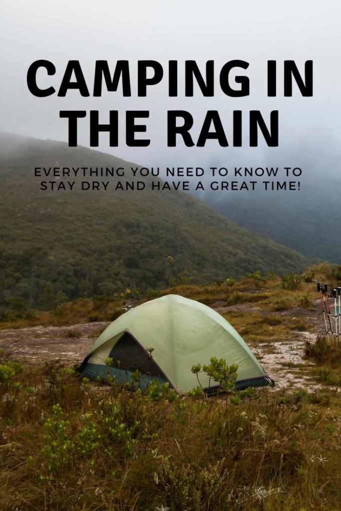 Camping in the Rain: Every Tip, Trick and Hack You Need To Know 1 Tent on a rainy hill