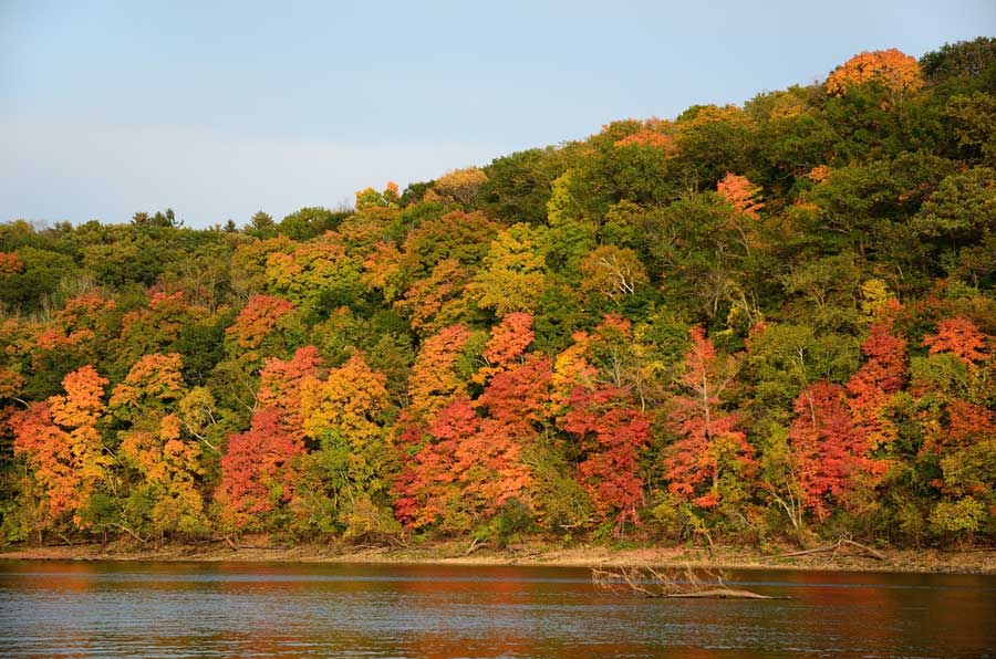 St Croix River in Wisconsin in the fall.