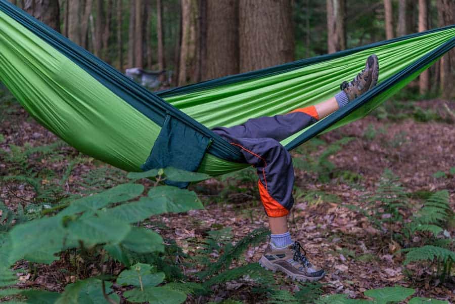 Boy Hanging In Hammock