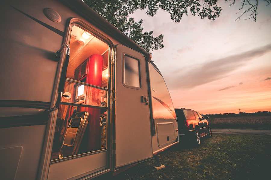 Camping in an RV Trailer