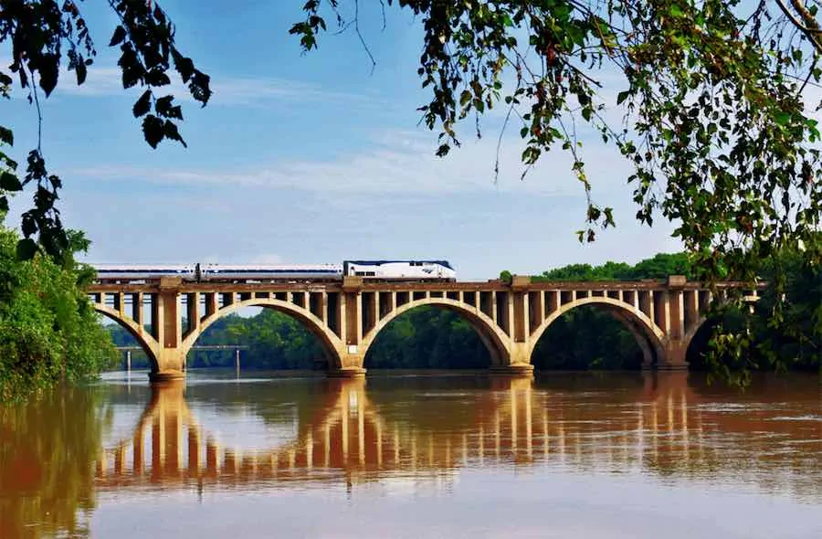 40 of the Best Places To Go Camping In Virginia 19 Train over the Rappahannock River near Fredericksburg