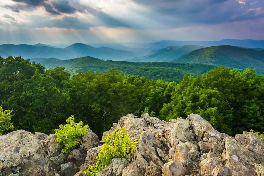 40 of the Best Places To Go Camping In Virginia 12 View from on top of Loft Mountains