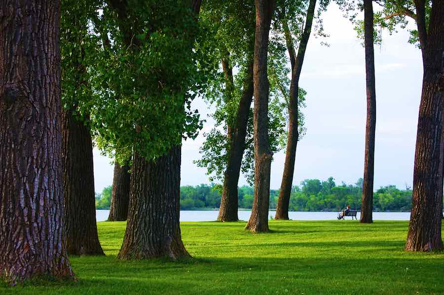 kemping w Clear Lake Park w Iowa