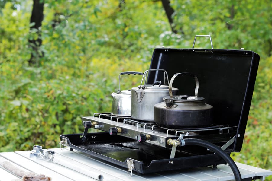 Camping Stove and Pots