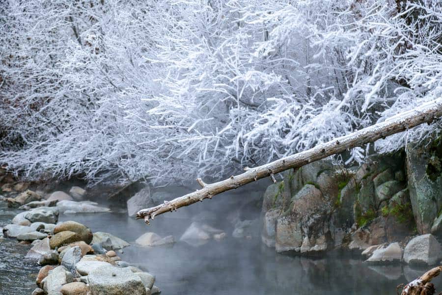 Frenchman's Bend Hot Springs in Winter