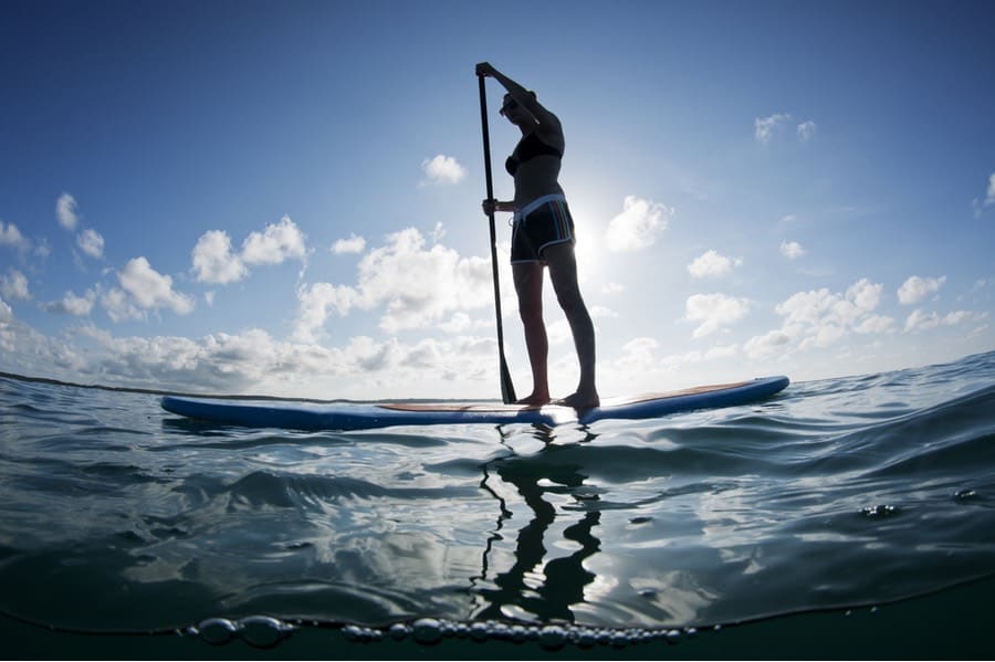 Ultimate Beginner’s Guide to Stand Up Paddleboarding (SUP) 1 Woman Stand Up Paddleboarding on Ocean