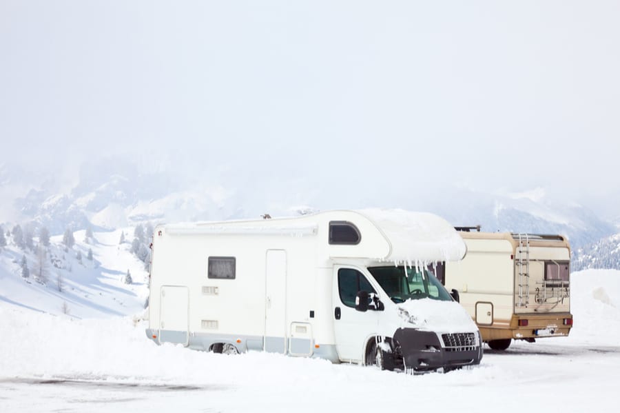 RV in Winter