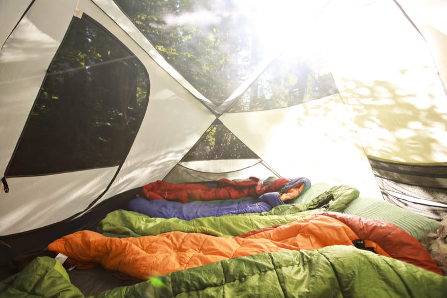 The Ultimate Family Camping Checklist (with Printable PDF) 1 Sleeping Bags in a Family Camping Tent