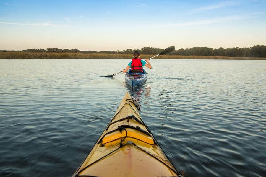 Two People Sea Kayaking