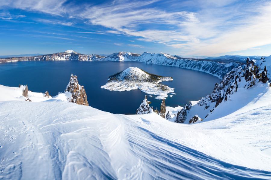 Crater Lake in Winter