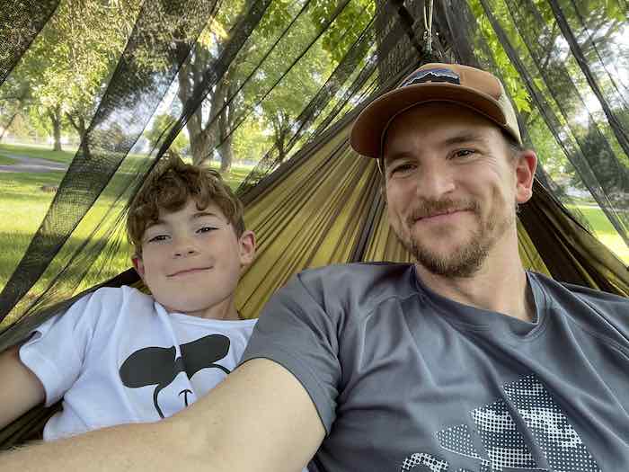 Ryan in the Onewind Double Hammock