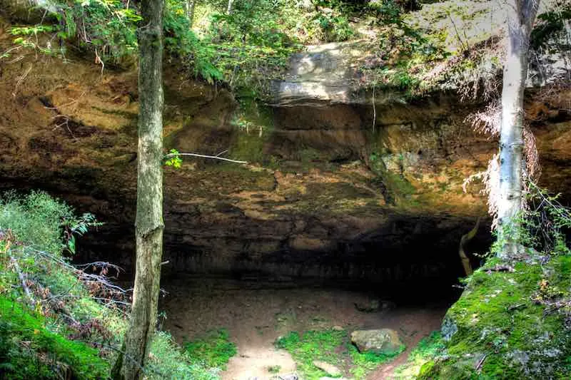 16 Best Places to go Primitive Camping in Ohio 4 Hosak's Cave in Salt Fork State Park, Ohio