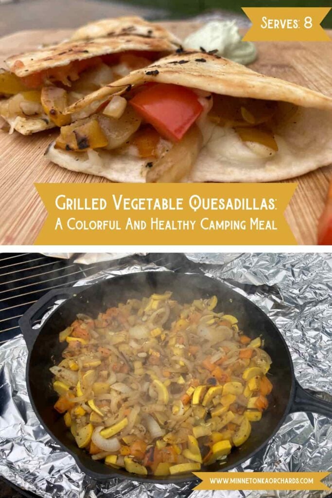 Pinterest image for Grilled Vegetable Quesadillas recipe.