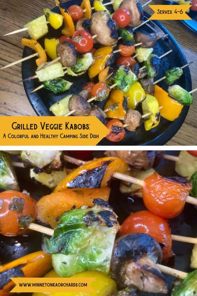 Grilled Veggie Kabobs: A Colorful and Healthy Camping Side Dish 18 Pinterest image of Grilled Veggie Kabobs recipe.
