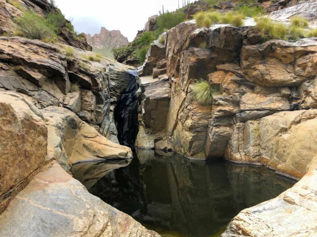 12 Trails for the Best Hiking in Arizona 11 View of Sabino Falls along the Seven Falls Trail.