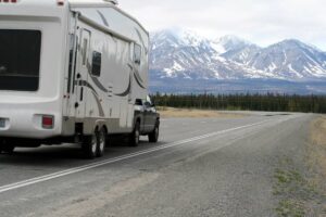 Beyond The Tent - Camping Blog 10 A truck pulling a travel trailer